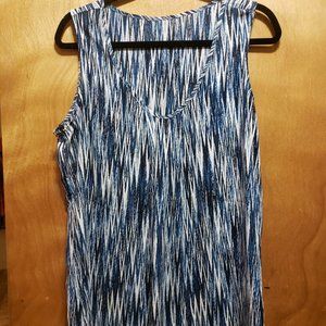 Blues and White Tank